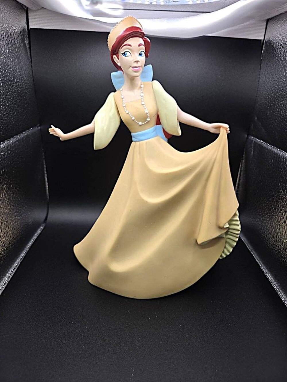 Vtg 1997 Anastasia Movie 10” PVC Figurine Yellow Formal Dress Fox Applause Rare